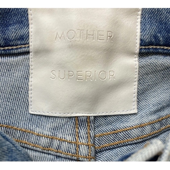 Mother Superior Button Fly Dazzler Ankle Jean  I Confess Heart Back Pocket Sz 26 - Picture 7 of 13